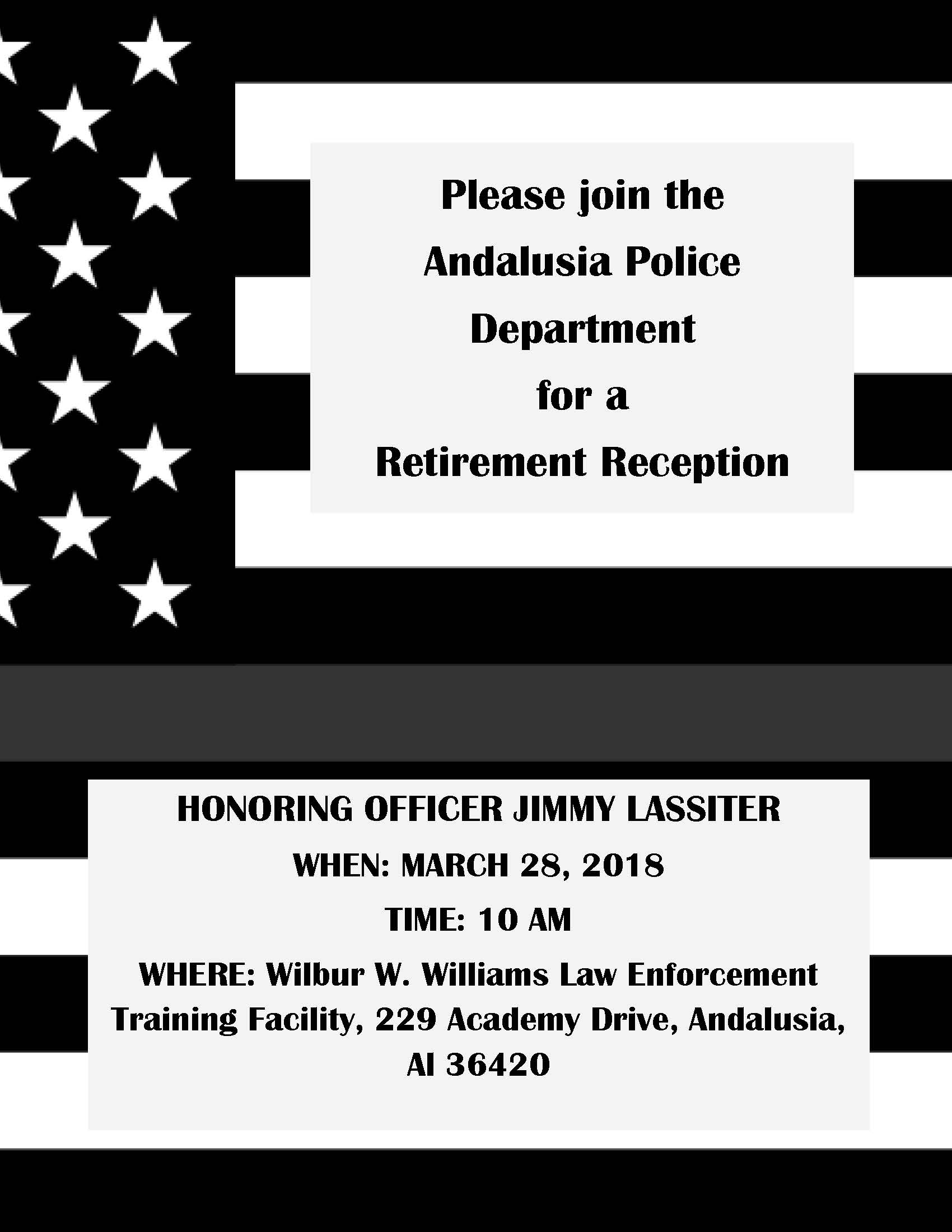 Jimmys Retirement Invitation