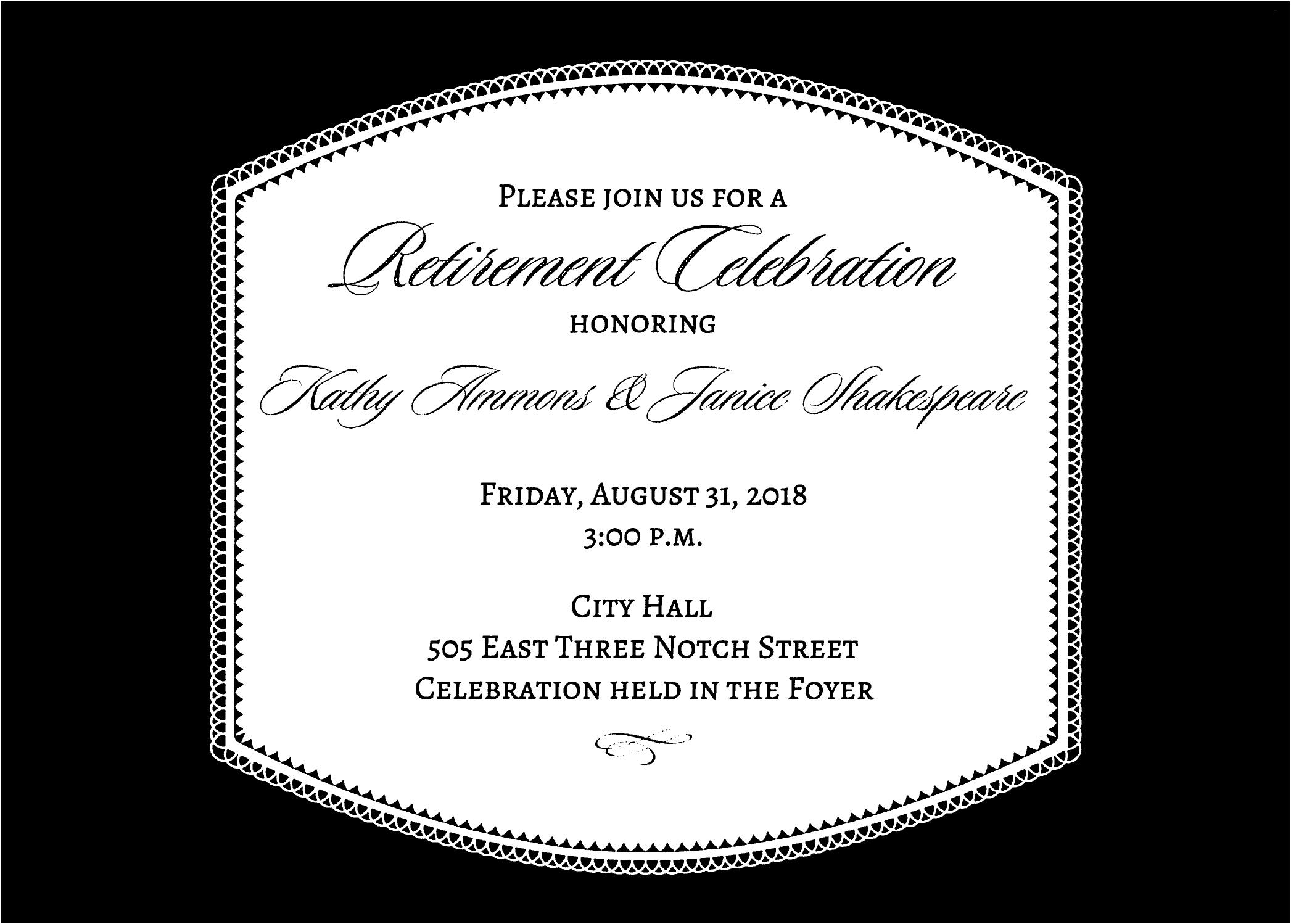 Retirement Celebration.KA and JS